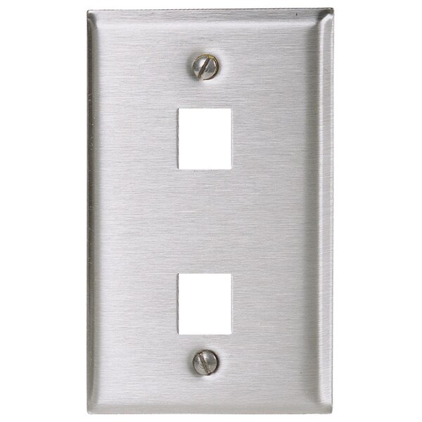 Placa de acero inoxidable Fasttrack- 1-Gang- 2-Puertos - FA3014961