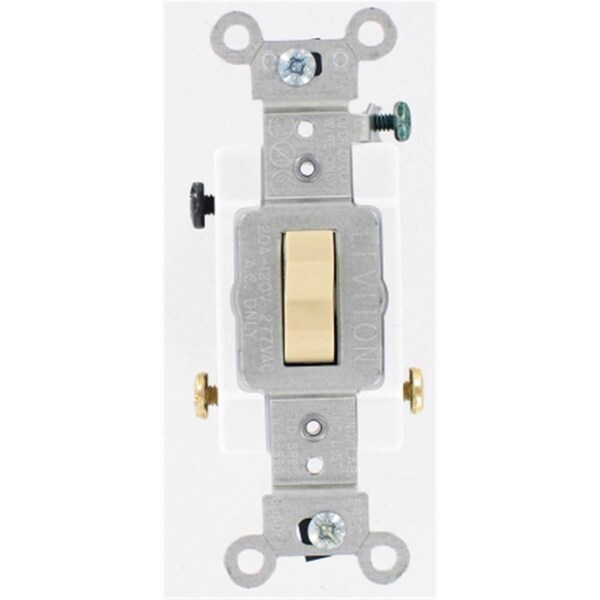 Interruptores de palanca de 3 vías silenciosos de grado comercial Gorgeousglow Ivory - GO339249
