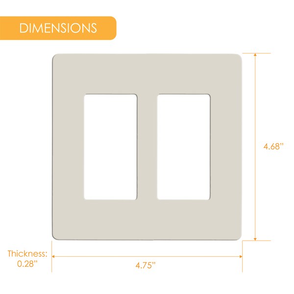 Placa de pared Faith, Número de módulos: 2 módulos de plástico, color almendra claro - SWP2-LA-10