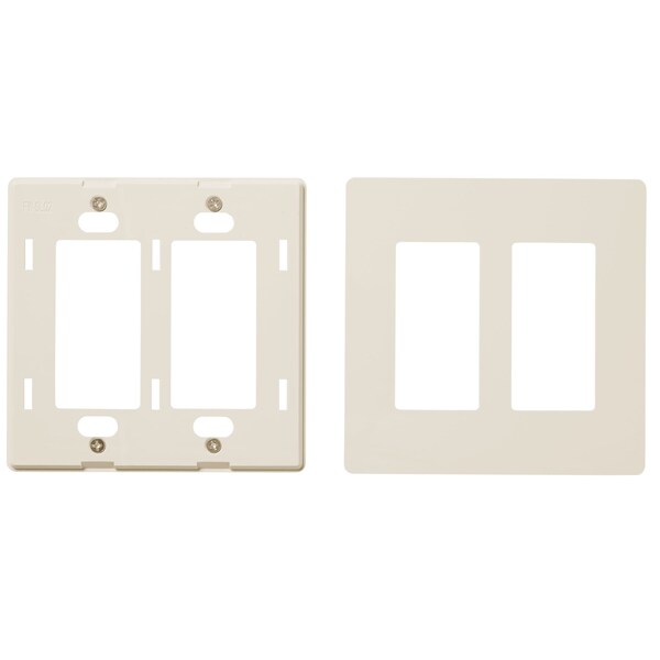 Placa de pared Faith, Número de módulos: 2 módulos de plástico, color almendra claro - SWP2-LA-10