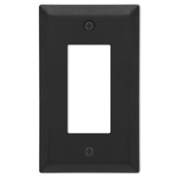 Placa de pared con interruptor de acero estampado Livewire Century - Negro mate - LI1680769