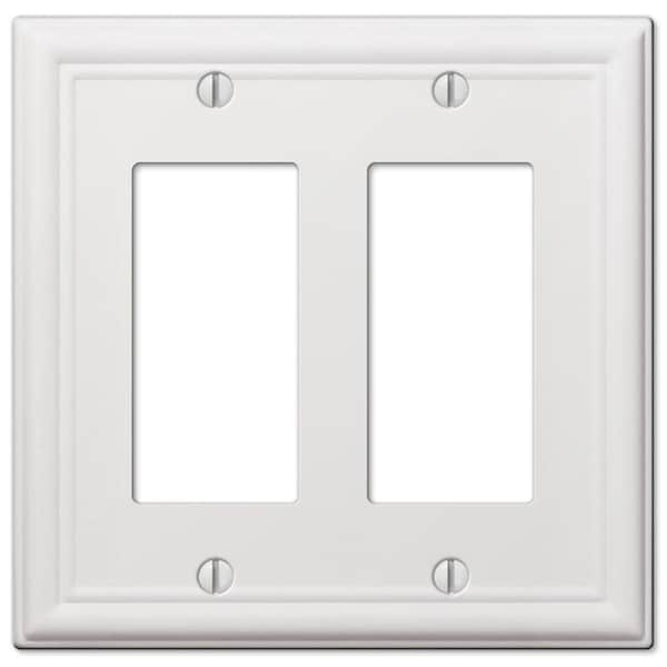 Placa de pared Chelsea White 2-Gang de acero estampado con interruptores de palanca - LI1679148
