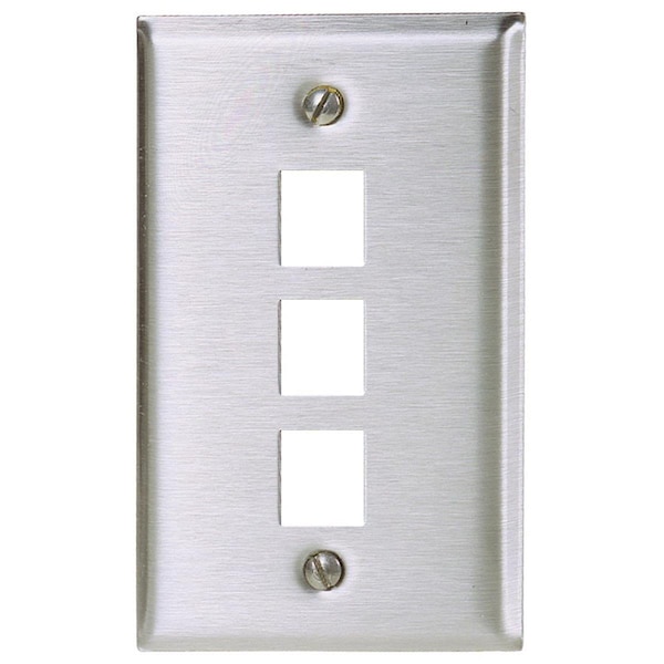 Placa de Acero Inoxidable Fasttrack - 1-Gang- 3-Port - FA3014962