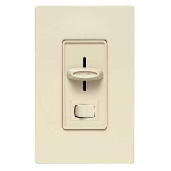 Regulador de intensidad de iluminación Lutron, modelo Slide, estilo Decora, 300W, color almendra - CTELV-303P-AL