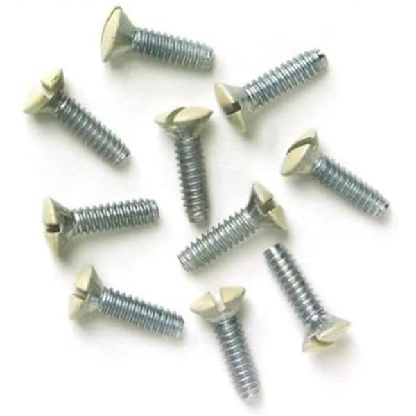 Tornillo para placa de pared cromada de 0.75 pulgadas, 10PK - 101617