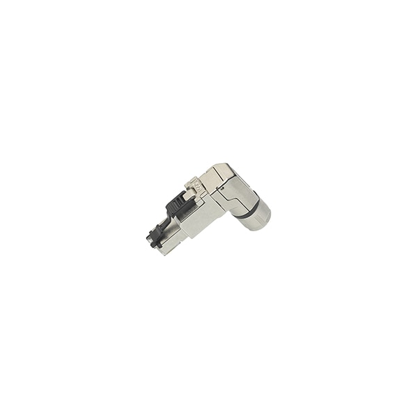 Conector RJ45 CAT6A de Brad Harrison, 8 pines, ángulo recto, apantallado, calibre AWG26 - E6AS07-6