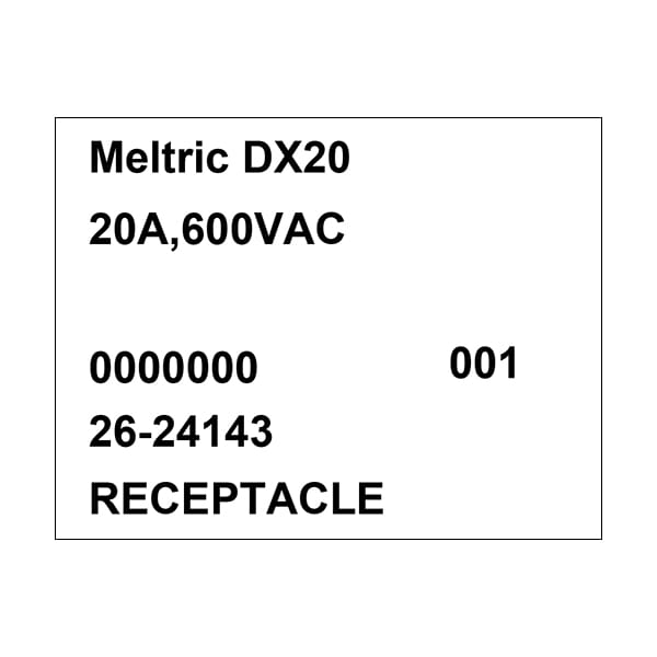Meltric 26-24143 RECEPTÁCULO - 26-24143