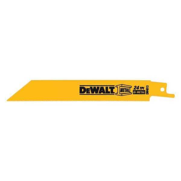 Dewalt 6" 24 TPI Straight Back Bi-Metal Reciprocating Blade (100 pack) - DW4813B