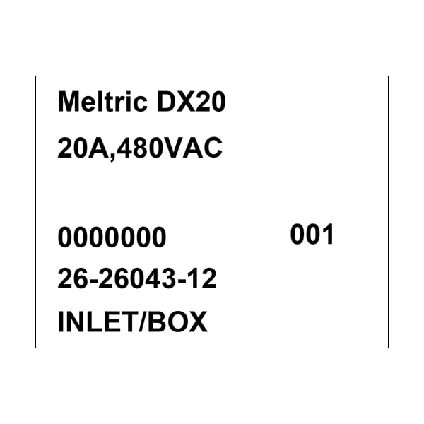 Meltric 26-26043-12 INLET/BOX - 26-26043-12