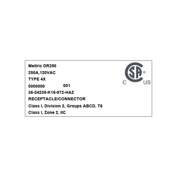 Receptáculo Meltric 36-24235-K16-972-HAZ - 36-24235-K16-972-HAZ