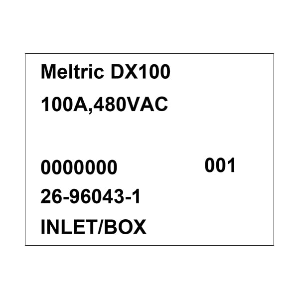 Meltric 26-96043-1 INLET/BOX - 26-96043-1