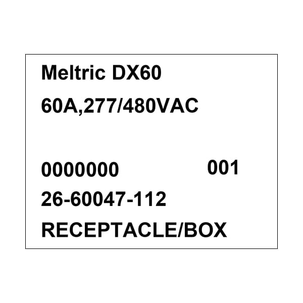 Meltric 26-60047-112 RECEPTÁCULO/CAJA - 26-60047-112