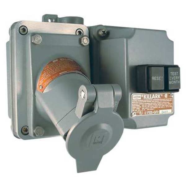 Hubbell Killark 3W 2P 20A Tomacorriente GFCI Peligroso 120VAC 5-20R - UGRGF108WW