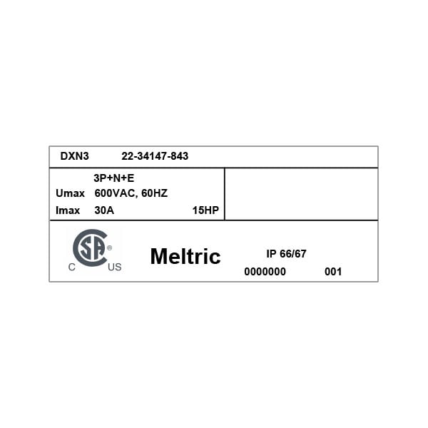 Meltric 22-34147-843 RECEPTÁCULO PARA CANDADO - 22-34147-843
