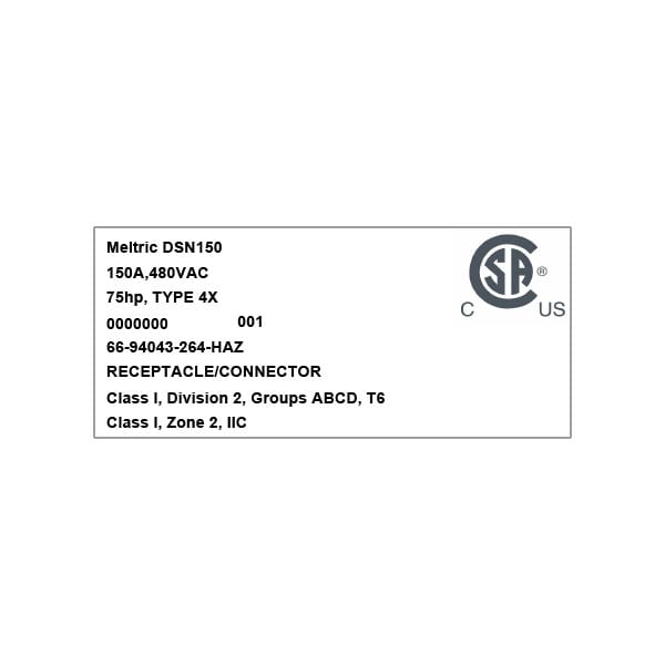 Receptáculo Meltric 66-94043-264-HAZ