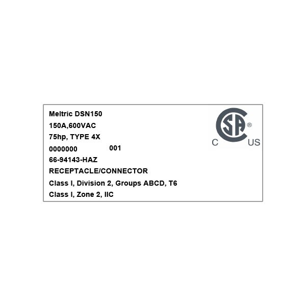 Receptáculo Meltric 66-94143-HAZ - 66-94143-HAZ