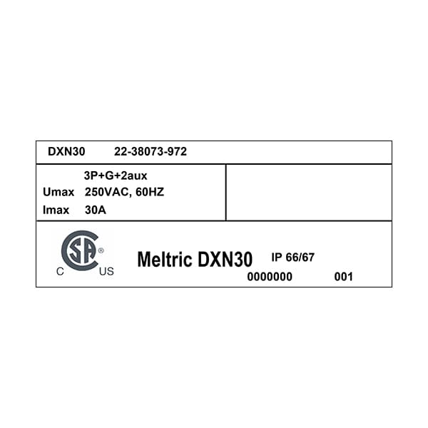 Meltric 22-38073-972 ENTRADA - 22-38073-972