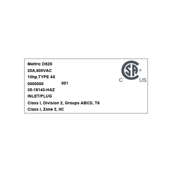 Meltric 35-18143-HAZ INLET - 35-18143-HAZ