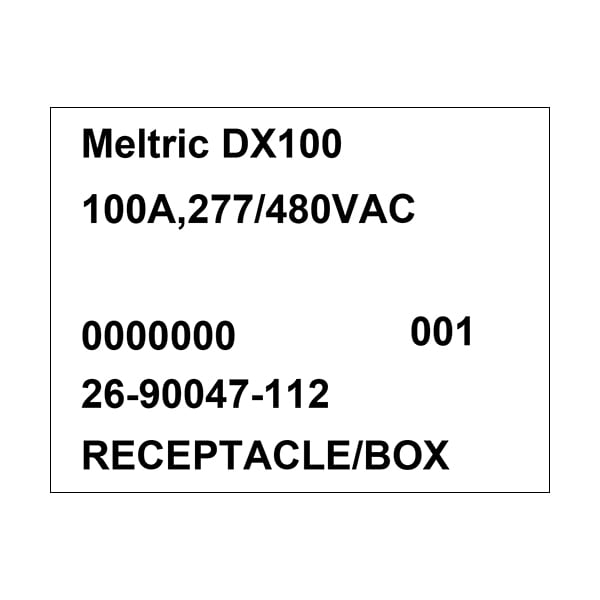 Meltric 26-90047-112 RECEPTÁCULO/CAJA - 26-90047-112