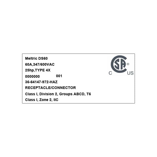 Tomacorriente Meltric 36-64147-972-HAZ
