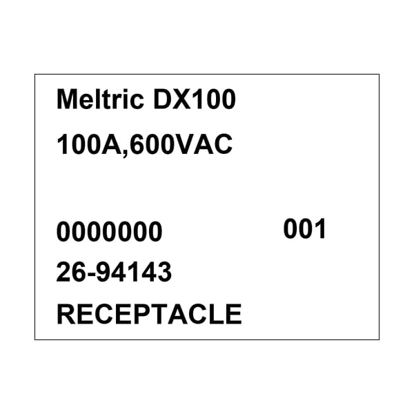 Receptáculo Meltric 26-94143 - 26-94143