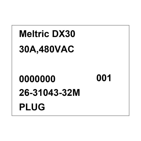 Meltric 26-31043-32M ENCHUFE - 26-31043-32M
