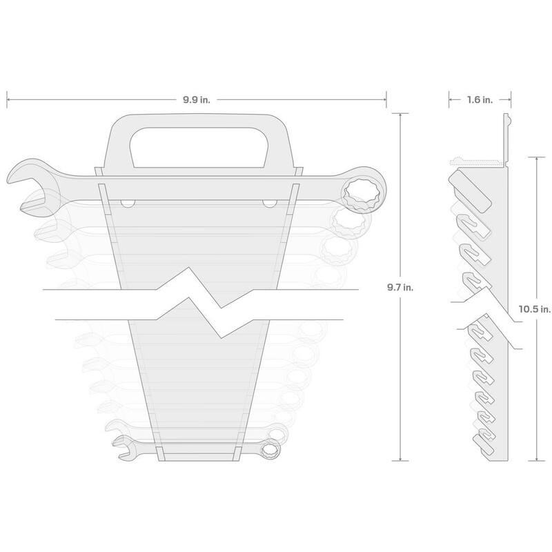 Estuche de Llaves Combinadas TEKTON de 1/4 pulgadas a 3/4 pulgadas con Guarda Llaves (11 Piezas) - WCB91101