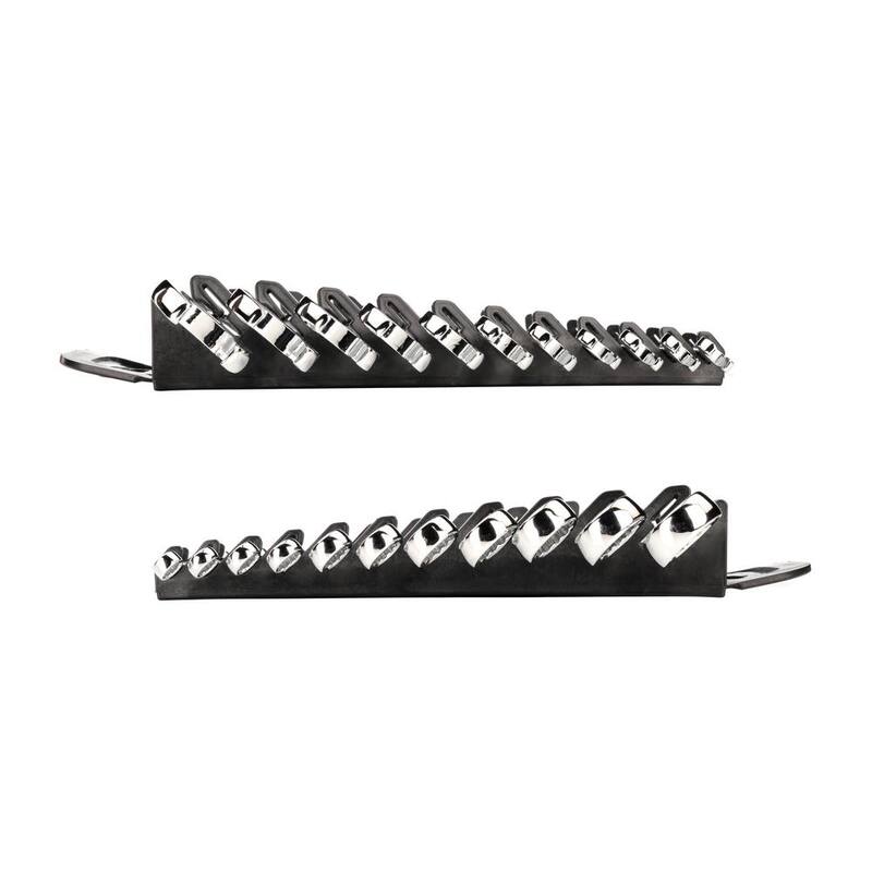 Estuche de Llaves Combinadas TEKTON de 1/4 pulgadas a 3/4 pulgadas con Guarda Llaves (11 Piezas) - WCB91101