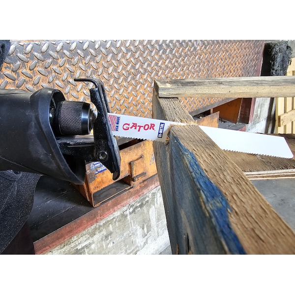 Gator Reciprocating Saw Blade 9 in. x 3/4 in. x 6tpi #12040, Heavy Duty Wood Cutting, 50PK - 12040