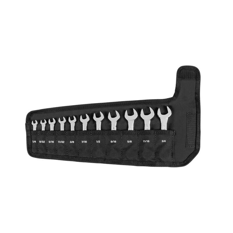 Juego de llaves combinadas TEKTON de 1/4 a 3/4 pulgadas con estuche (11 piezas) - WCB94401