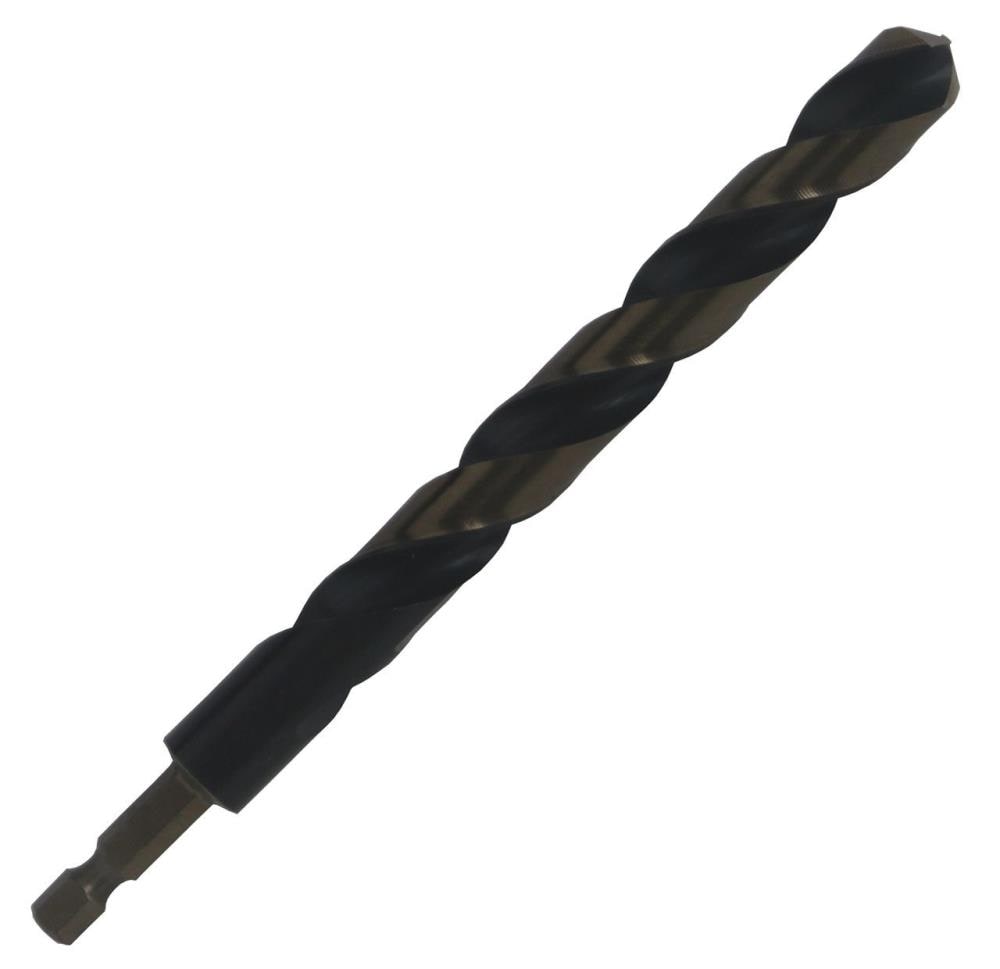 Broca Twist de Longitud de Trabajador de 31/64 pulgadas x 5-7/8 pulgadas, recubierta de negro y dorado de 6 piezas de Drill America - KFDHEX31/64P6