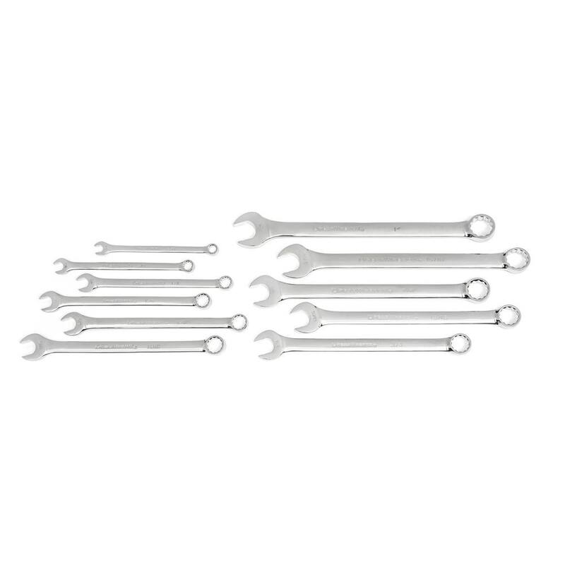 Juego de llaves combinadas GEARWRENCH de patrón largo de 12 puntos en medidas SAE con estuche (11 piezas) - 81934