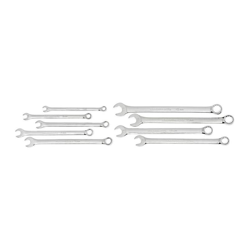 Juego de llaves combinadas métricas de patrón largo de 12 puntos GEARWRENCH con estuche de herramientas (9 piezas) - 81932