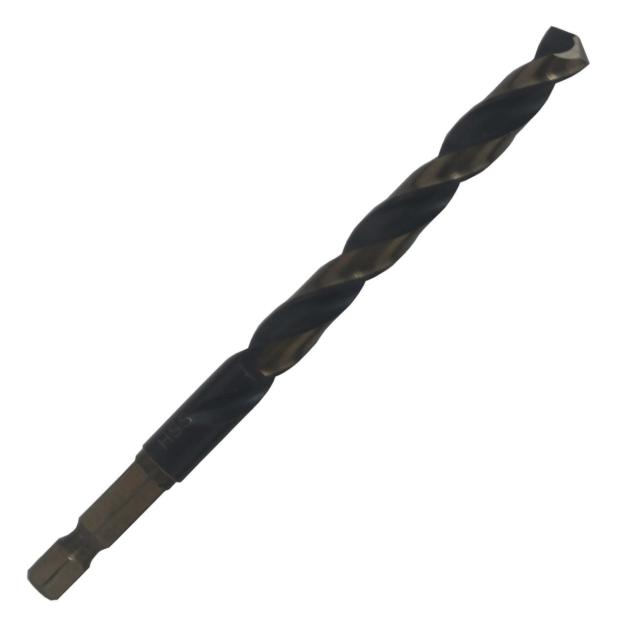 Broca América 5 piezas surtidas de brocas de acero de alta velocidad recubiertas en negro y dorado de longitud estándar para trabajo - Set de brocas de torsión POUKFD5HEX