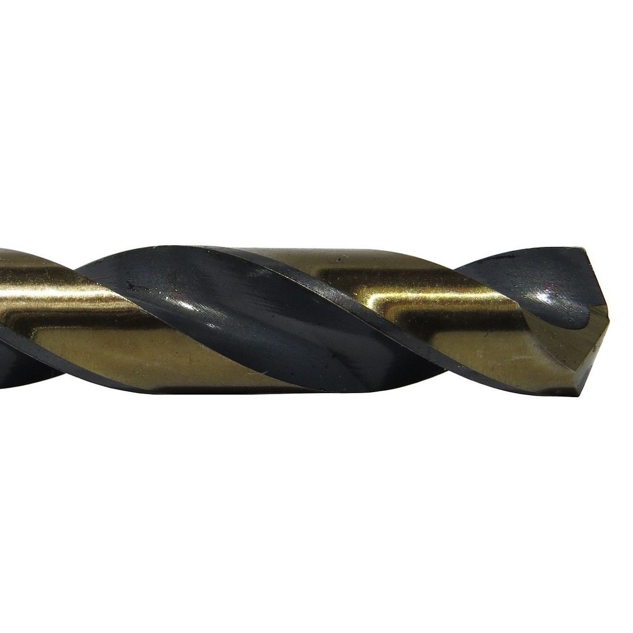 Broca América 5 piezas surtidas de brocas de acero de alta velocidad recubiertas en negro y dorado de longitud estándar para trabajo - Set de brocas de torsión POUKFD5HEX