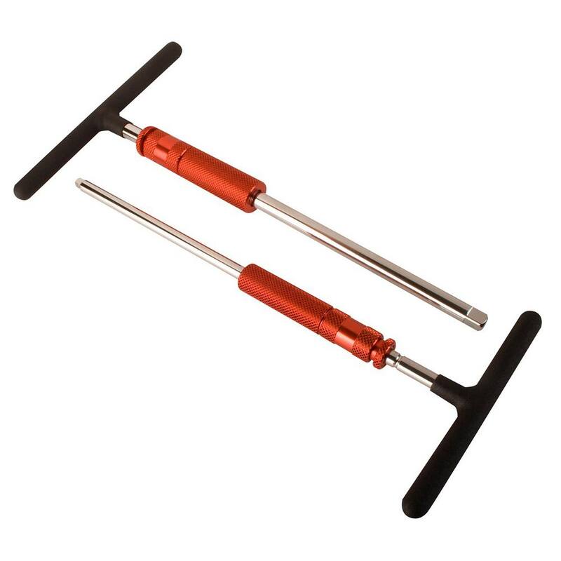 Conjunto de llave de trinquete ajustable de 1/4 de pulgada y 3/8 de pulgada con mango en forma de T (2 piezas) de SUNEX TOOLS - SUN9727