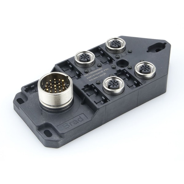 Conector Molex MPIS M12 PNP 5P 4PT M23 BK DUAL - 1202480062