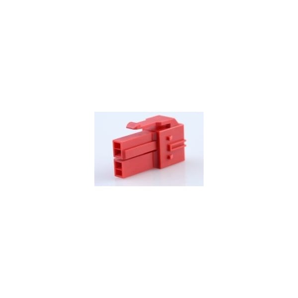 Carcasa de conector hembra Molex 6.5mm WTB PBTP roja de 2 circuitos - 151049-2209
