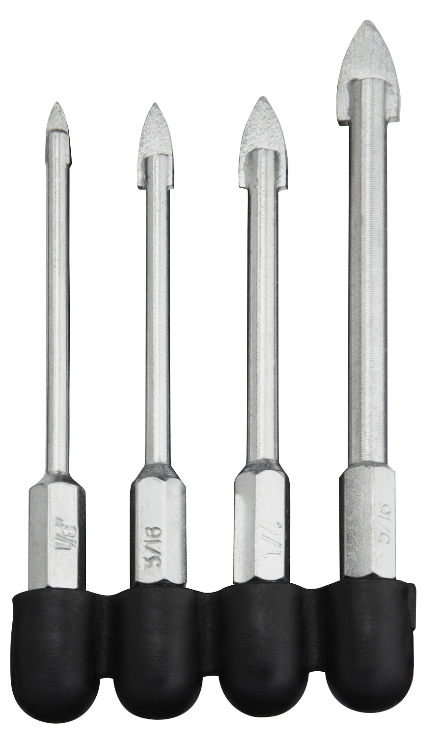 Conjunto de 4 brocas helicoidales de acero de alta velocidad surtidas de longitud de trabajo de Kobalt - DTC-21004