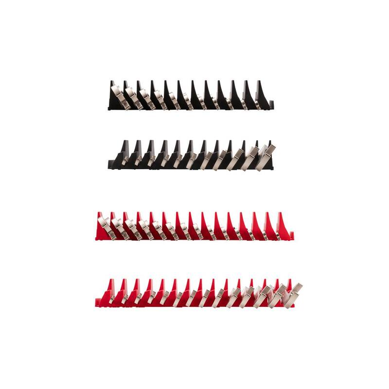 Juego de Llaves de Tubo de Cabeza Angular Abierta TEKTON de 1/4 a 3/4 pulgadas, 6 a 19 mm con Organizador Modular de Llaves (25 piezas) - WAE93501