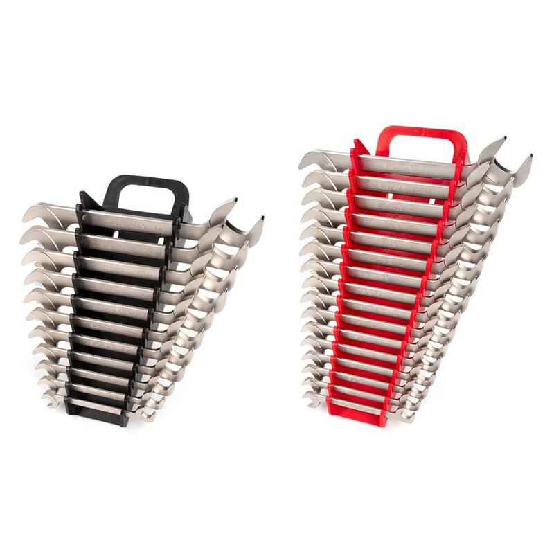 Set de llaves de cuadro abierto con cabezal en ángulo de 3/8 a 1 pulgada, 10 a 27 mm con soporte (27 piezas) - WAE93202