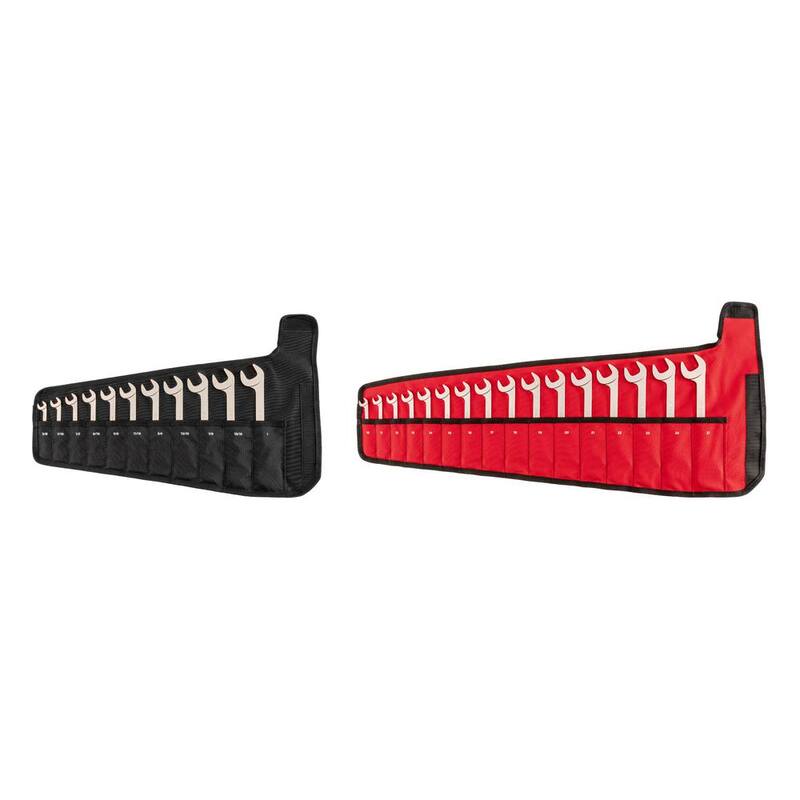 Juego de llaves inglesas de cabeza angular abierta TEKTON de 3/8 a 1 pulgada, 10 a 27 mm, con estuche (27 piezas) - WAE93402