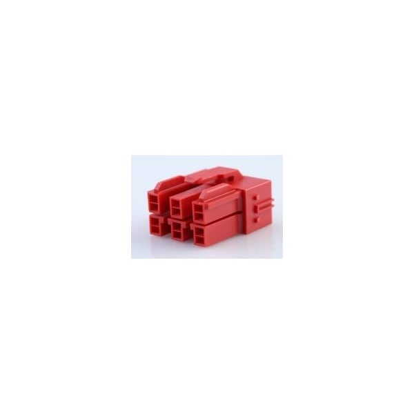 Molex 6.5mm WTB Recpt Hse PBTP Red 6Ckt - 151049-2609