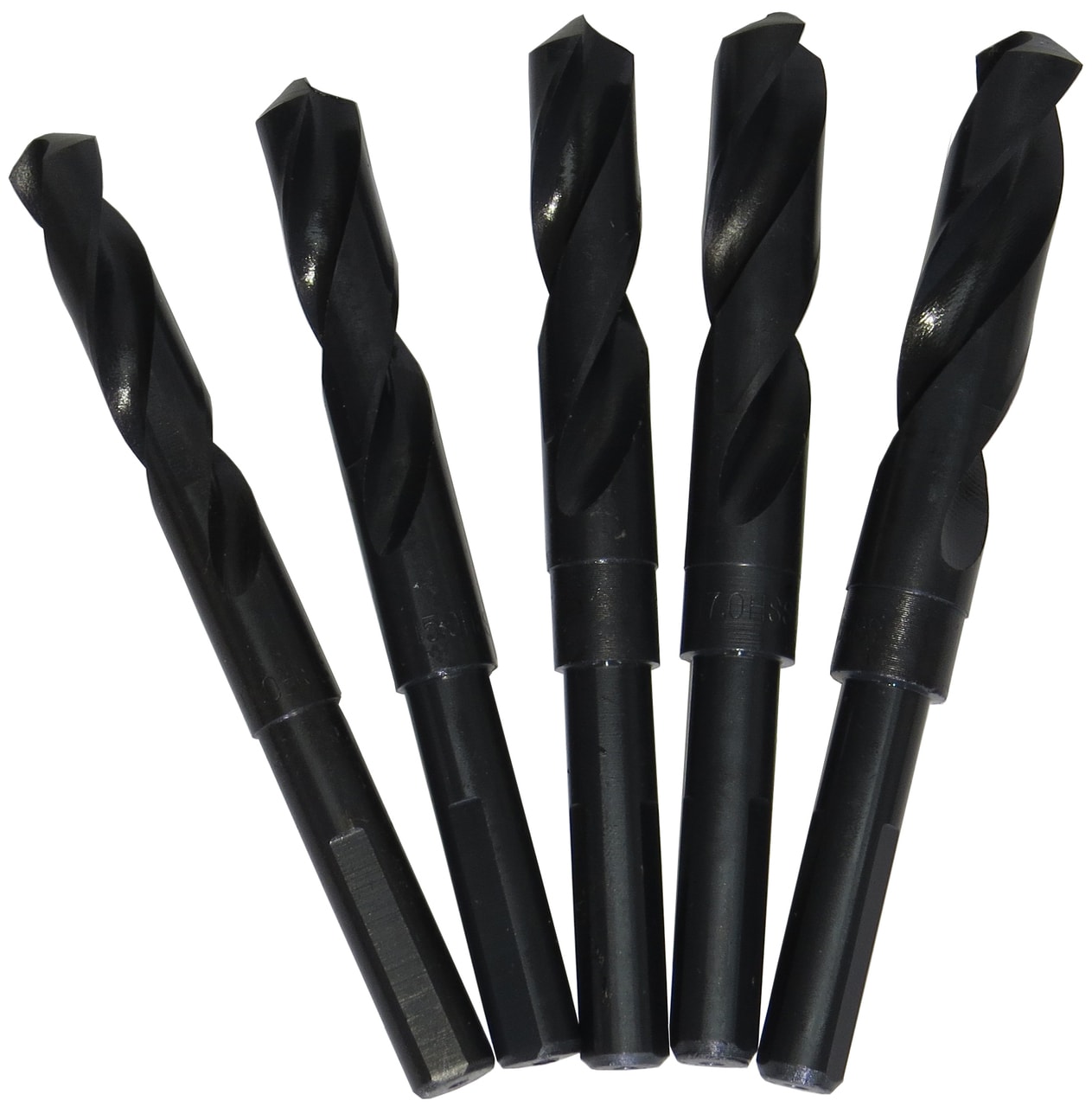 Drill America Conjunto de 5 brocas helicoidales de plata HSS recubierto con óxido negro de 6 pulgadas Silver y Deming - POUDWDRSD