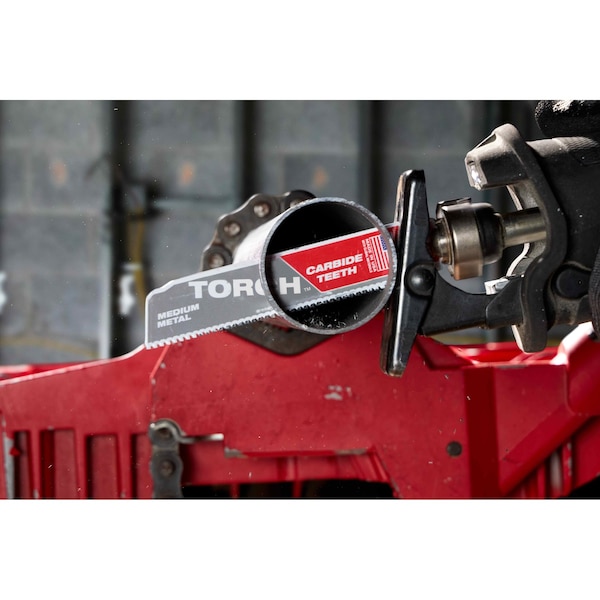 Milwaukee Tool 6 in. 10 TPI SAWZALL THE TORCH with Carbide Teeth for Medium Metal (5 pk) - 48-00-5551