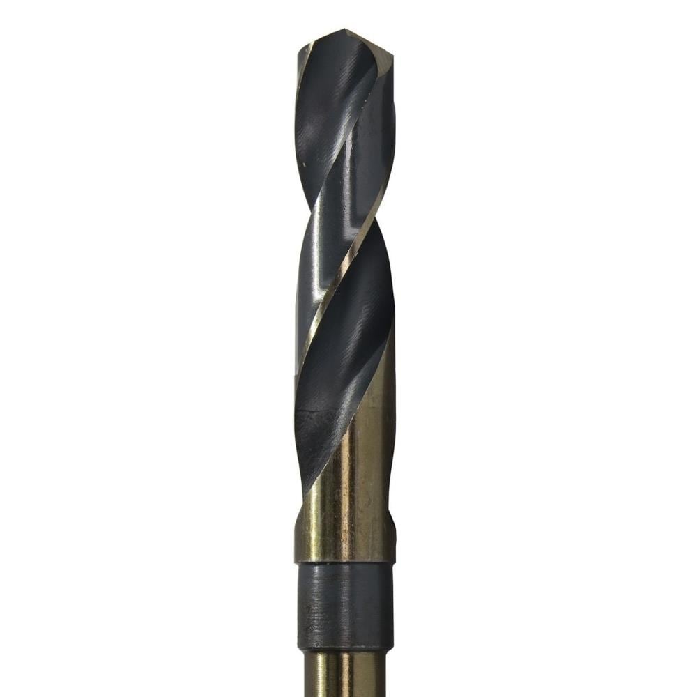 Broca Americana de 3 piezas de 19/32 pulgadas x 6 pulgadas con recubrimiento negro y dorado de HSS plateado y broca helicoidal Deming - KFDRSD19/32P3.