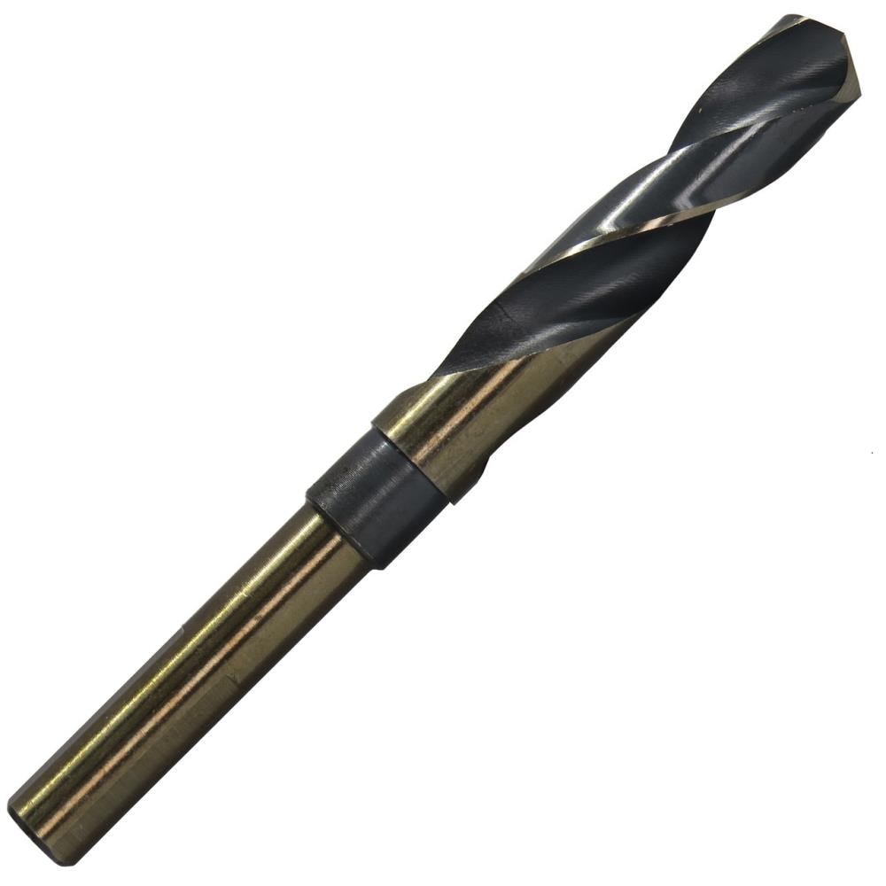 Broca Americana de 3 piezas de 19/32 pulgadas x 6 pulgadas con recubrimiento negro y dorado de HSS plateado y broca helicoidal Deming - KFDRSD19/32P3.