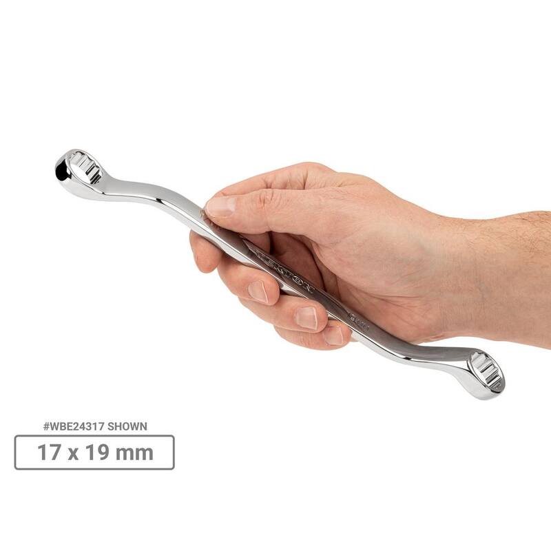 TEKTON Juego de Llaves de Caja de 45 grados con Extremo Offset de 1/4 a 1-1/4 pulgadas, 6 a 32 mm (Conjunto de 19 Piezas) - WBE90302