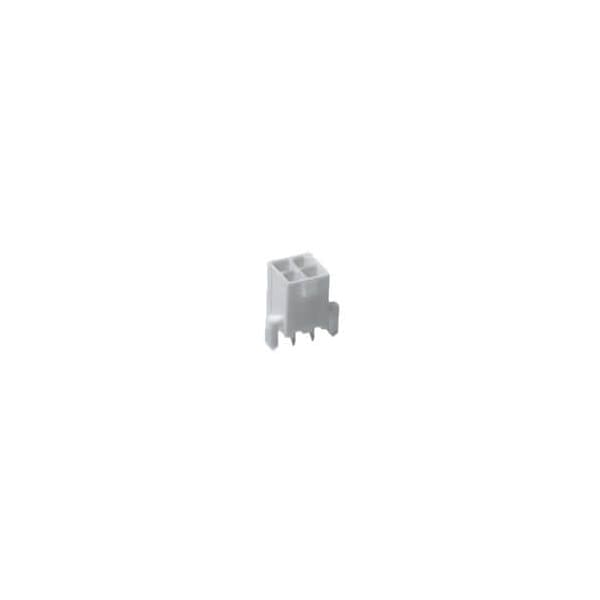 Molex MiniFitJr RA Hdr Assy V0 peg 4Ckt Black - 46999-0014