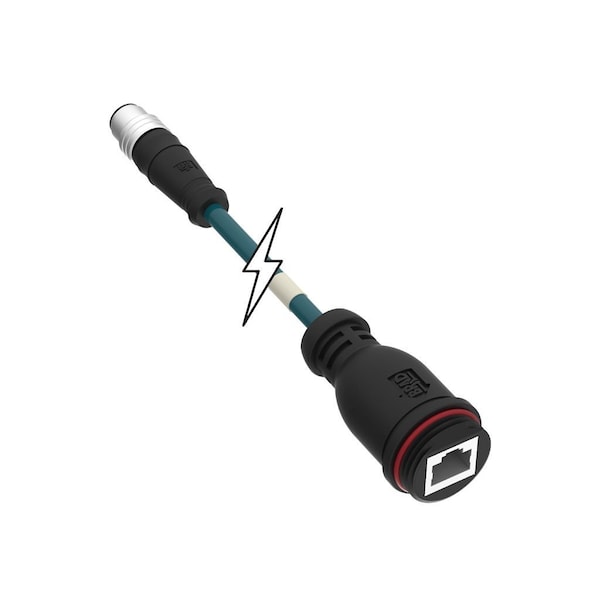 Molex M12 D-CODE MALE-FEMALE RJ45 0.5M - 1300488150